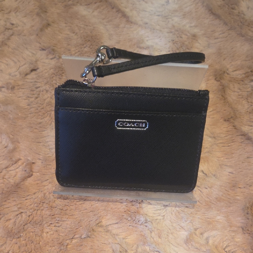 Coach Black Leather Card Holder